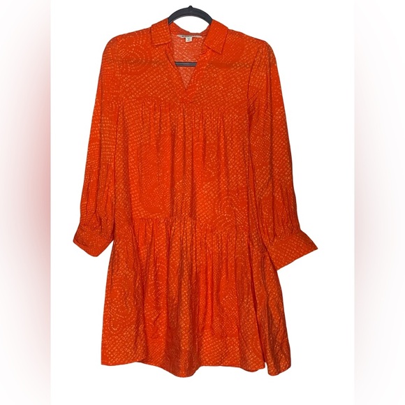 Whistles Red Dot Flower Print Dress - Picture 2 of 5